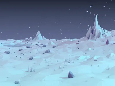 Low Poly Ice Landscape art blender ice landscape low lowpoly poly