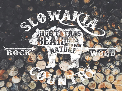 Slowakia Country graphic hightatras logo mountains nature slovakia slowakia title trees typography vector video