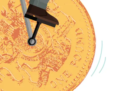 Cyclin' Hustlin' cycle editorial finance illustration money unicycle