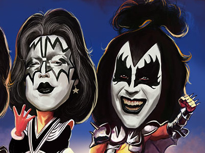 Kiss Destroyer Tribute caricature ken kelly kiss kiss destroyer tribute