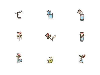 Care Flowers care floral flower illustration line outline terrasa