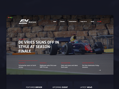 SMP F4 Magazine Homepage homepage magazine news slider webdesign