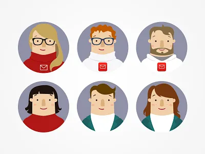 Profile images avatar cartoon character drawing expression face facial illustration illustrator profile user vector