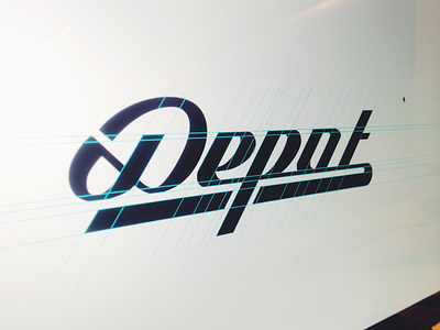 Depot depot detroit flow iconic lettering logo old typography urban vintage