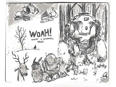 More sketchbook mechs conceptart doodle marker mech mecha