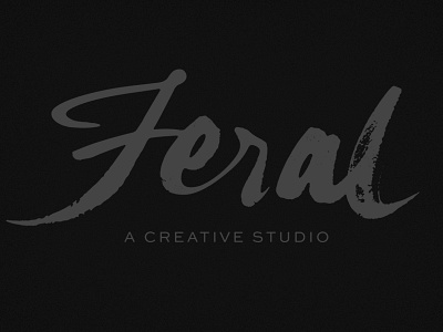 Feral, Wordmark brush expressive fast ink lettering loose sumi