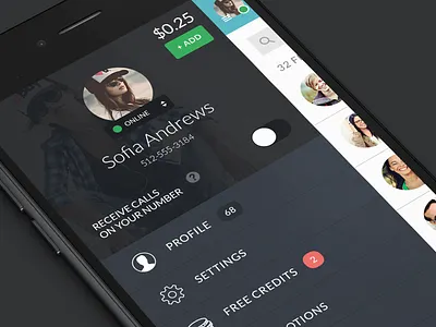 YouRoam Concept app menu messaging ui youroam