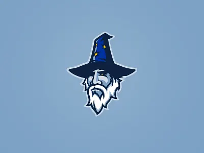 Wizard Mascot beard epic fantasy folklore lore magic mascot mystic sage sports wise wizard