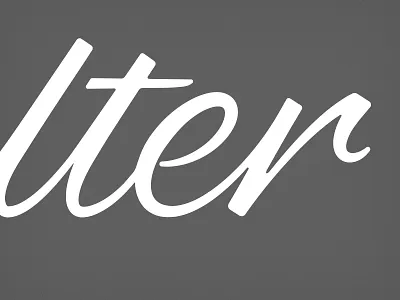 Wordmark, WIP calligraphy chisel lettering masthead wordmark