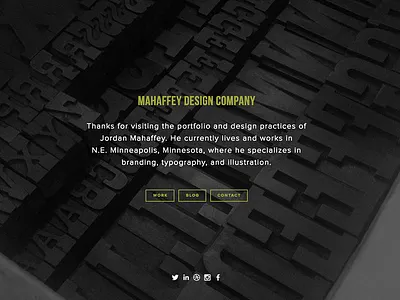 MDC Website branding illustration mahaffey design company typography website