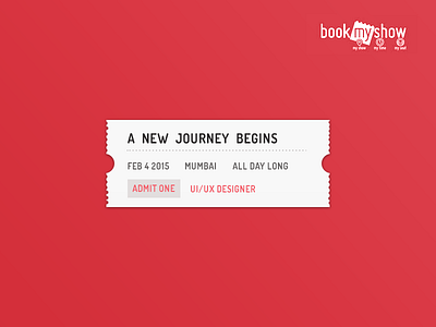 UI/UX Designer at BookMyShow bookmyshow cinema design skeuomorph ticket