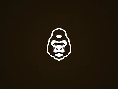 Gorilla Icon animal ape gorilla icon illustration mark monkey nature silverback symmetry vector wildlife
