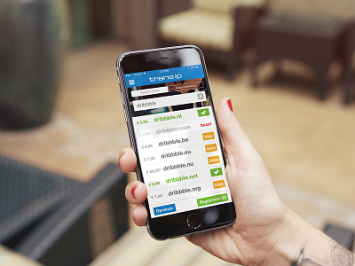 Transip App Redesign app blue check domain iphone