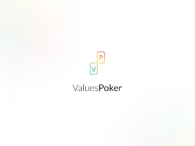 ValuesPoker - logo blue cards gradient green infinity logo poker red values