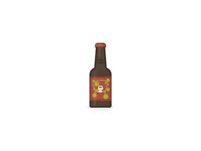 Evening Beer beer bottle icon illustration vector