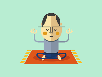 Zen character from infographic branding character colors illustration infographic zen