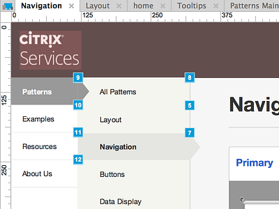 Pattern Library wireframes axure ux wireframes