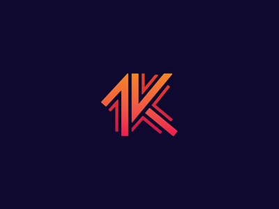 1K Thanks! 1000 1k dribbble follow followers thanks