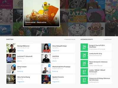 Indonesia Kreatif 2015 homepage indonesia kreatif landing page