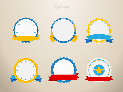 Free sticker Set adobe free labels retro stickers vector