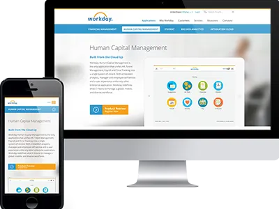 Workday application clean enterprise liquid management responsive sharp simplified software