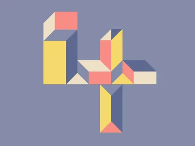 Countdown 4 4 four geometry shape