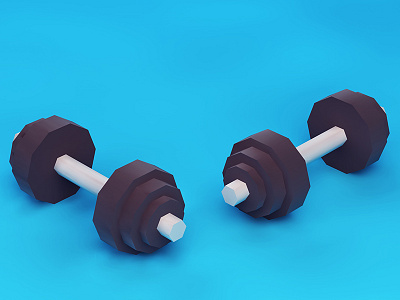 Dumbbell Render Test 3d cinema4d color dumbbell fitness flat isometric sport weight