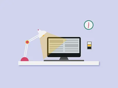 Interactive Desk with CSS / jQuery animation css css3 jquery purple web design