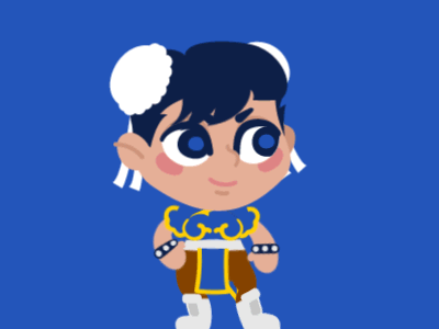 Little Chun animation character chun li gif kid street fighter