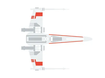 Star Wars X-Wing Starfighter art design force illustration illustrator nerd sci fi star wars starfighter vector vector graphic x wing
