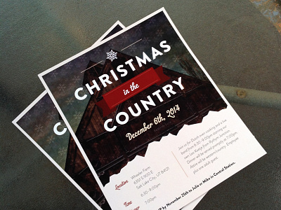 Christmas in the Country christmas festive party poster work