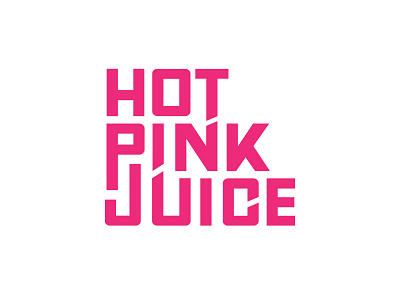 Hot Pink Juice Logo brand identity design logo