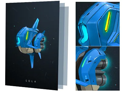 SOLA craft fish machine mecha mola outer robot space spaceship stars sunfsh
