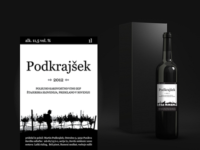 Podkrajšek Wine Label bottle design label print rdesign.si wine