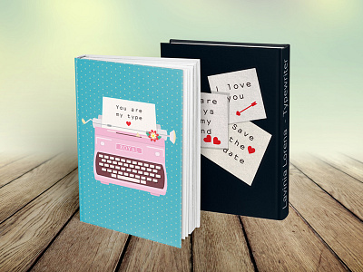 Valentines Postcard Typewriter cards illustration love love letters paper postcards typewriter valentines vector