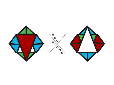Soul Stone colors lines logo vector