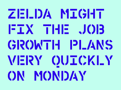 WIP personal branding monospace stencil type typeface typography