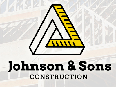 Johnson & Sons construction illusion logo optical penrose triangle