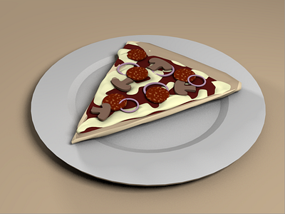 Very important client work. 3d 3d illustration dlgnce food illustration low poly pizza illustration stuart wade