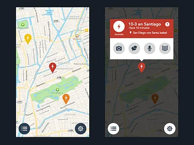Emergencies app android app ios iphone ui