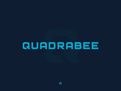 Quadrabee blue branding logo logotype q quadrabee
