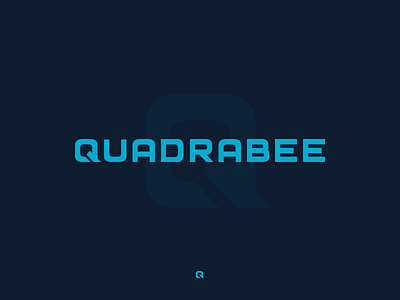 Quadrabee blue branding logo logotype q quadrabee