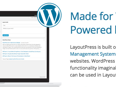 LayoutPress Website Made for WordPress design development laptop website wordpress