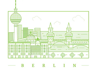 Berlin Skyline berlin city illustration skyline