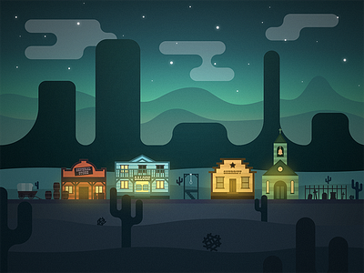 Wild west dribbble art dark dribbble icon illustration mountains vector view west wild