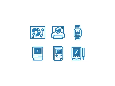 Retro Devices calculator camera gameboy icon mac nintendo palm polaroid turntable watch