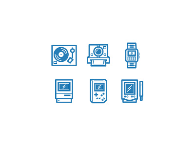 Retro Devices calculator camera gameboy icon mac nintendo palm polaroid turntable watch