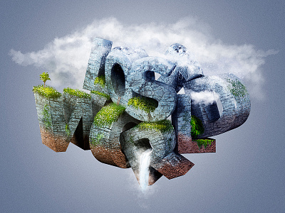Lost World 3d 3d world adventure cinema cinema 4d lost photo manipulation photoshop typo typography world