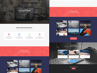 Project Hue development interface onepage parallax ui ux web design