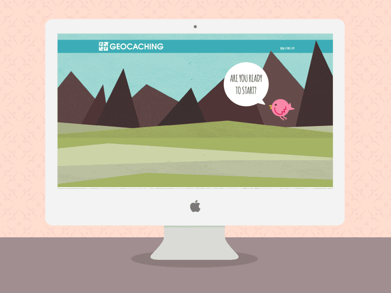 Geocaching landing page geocaching landing page parallax ui ux webdesign